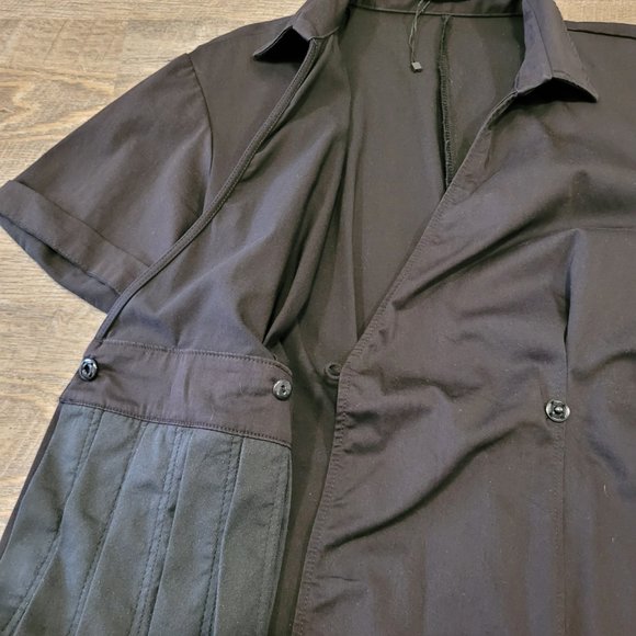 ZARA | Stretch Poplin Pleated Dress | Sz. S - Picture 6 of 8